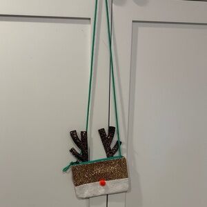 Crewcuts Reindeer Glitter Pouch with Antlers